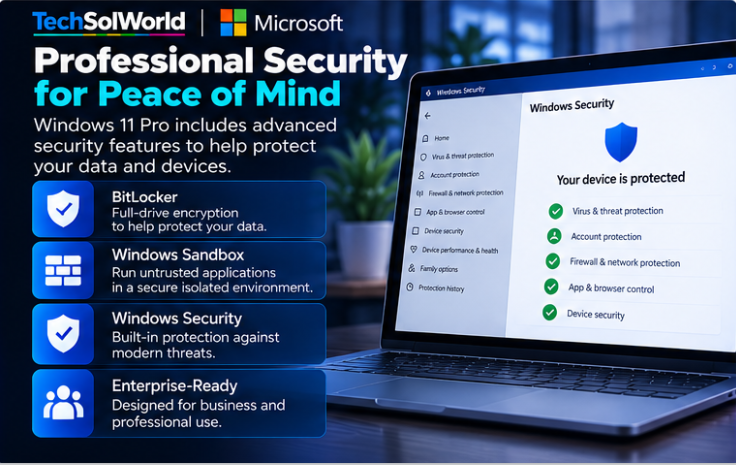 technologysol14's tweet photo. 💻 Upgrade to Windows 11 Pro!
✅ BitLocker security
✅ Remote Desktop
✅ Hyper-V virtualization
✅ Snap Layouts & multitasking
✅ Professional IT tools
🔥 $130 one-time (regularly $199.99). ESD email delivery.
Shop: https://t.co/gBlizVpnAg
#Windows11Pro #TechSolWorld https://t.co/CQA2G3KaU0