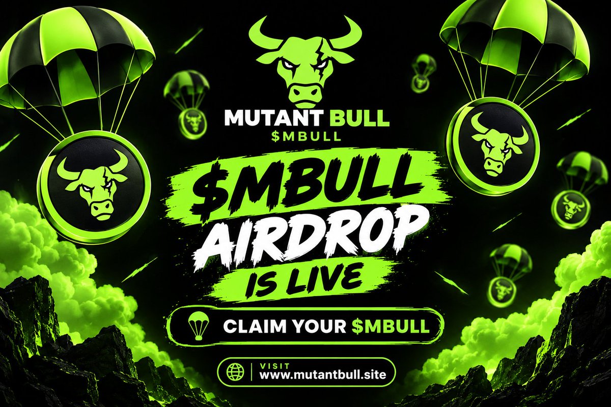 MBULLxSolana's tweet photo. Just drop your Solana $SOL
 address &amp; RT PINNED POST ♻️

Every wallet gets 1,000,000 $MBULL 🪂

First 888 wallets ⬇️ #Airdrop

🌐 Buy the Presale:
https://t.co/FlE6PGhMAQ https://t.co/aySXPz53AN