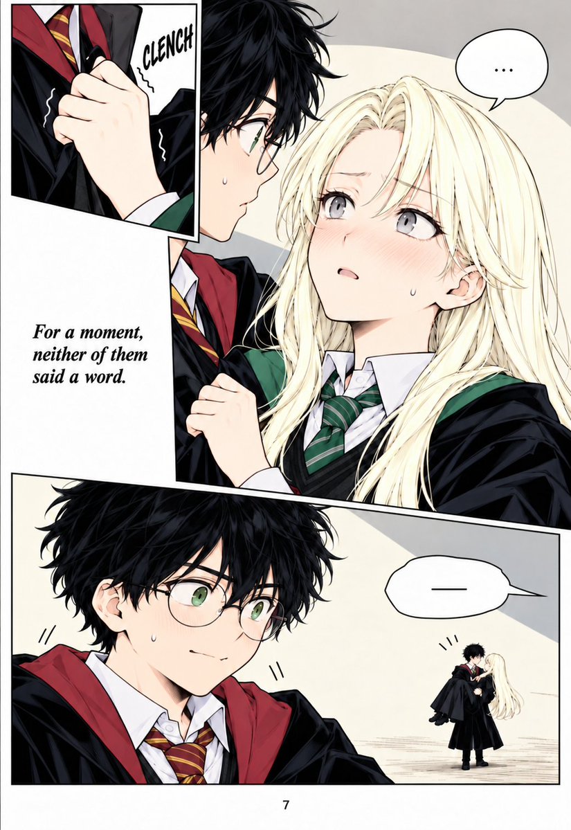wanruochenhun's tweet photo. Malfoy the young lady who turned into a ferret. 
Page 5-8 
Translation and Coloring for manga by Focolate@bilibili  #malfoid #HarryPotter https://t.co/ftjD6i2yYY