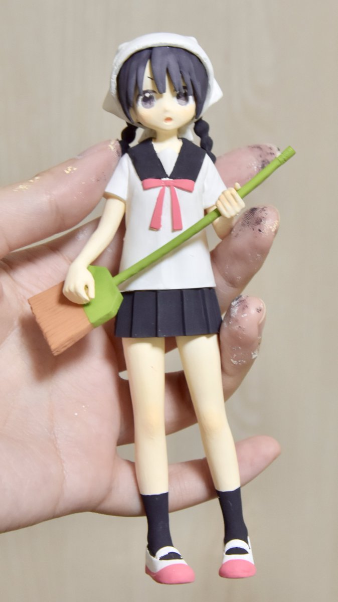 __32_0's tweet photo. お掃除ガール��フィギュアが完成…っ（ピントが終わっている） https://t.co/kQnJma6KIf