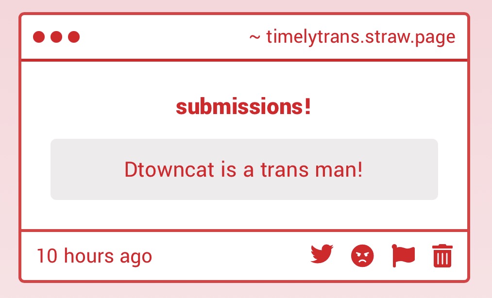 timelytmascfem's tweet photo. Dtowncat (Lifesteal SMP) is a trans man!

submitted by anon
—🌪️ https://t.co/PufZ6A4Y7D