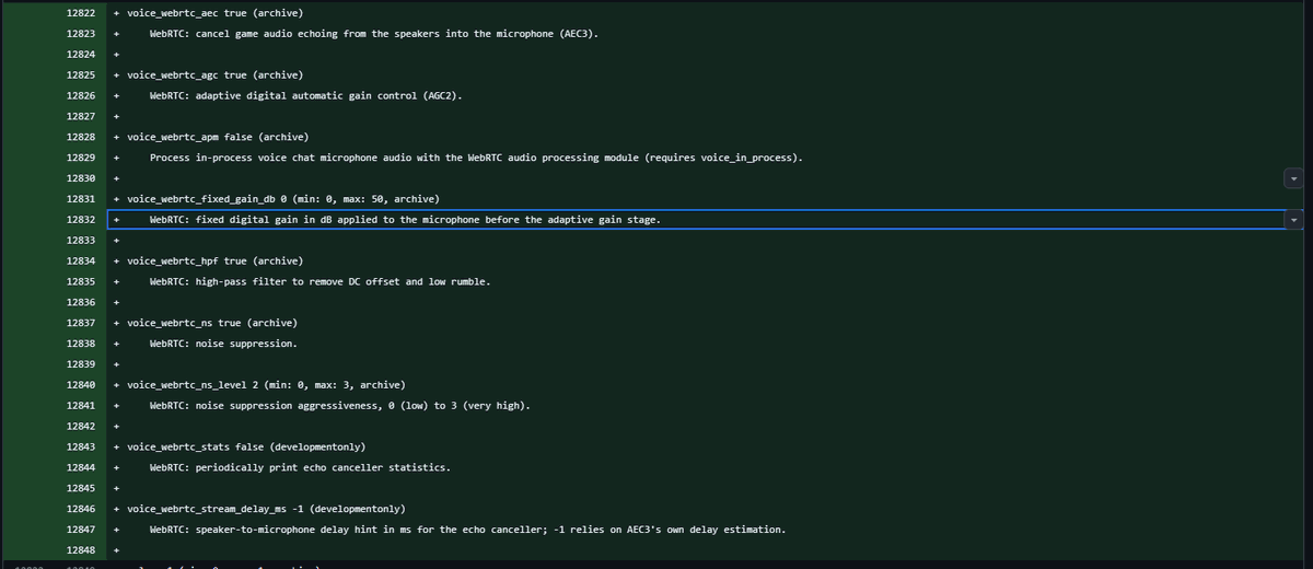 eugenio8a8's tweet photo. Ok, this update is bigger than people think.

Valve added WebRTC audio processing to CS2: echo cancellation (AEC3), auto mic gain (AGC2), noise suppression and a high-pass filter.

It's off by default for now, probably to improve voice chat quality. https://t.co/KJdBY0LgzN