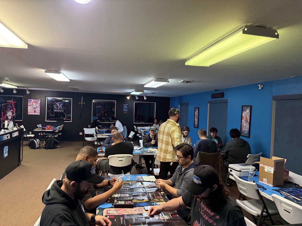 StreetSamuraiGM's tweet photo. @ZaKai_AP running another great @AzukiTCG Learn to Play at Trifecta Gaming’s second location! #cards #TCG #gaming #TradingCards https://t.co/isPSiV5EEI