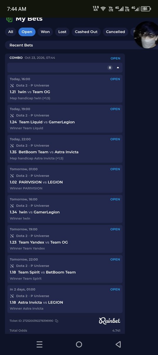 paul_brns's tweet photo. DOTA 2 PARI UNIVERSE S1 PARLAY FOR TODAY

Oct. 23, 2026

join guild "mitchjones" on @rainbetcom https://t.co/E7zgJzpkbn