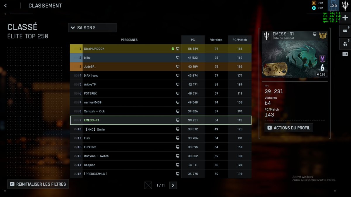 EMESS___'s tweet photo. Started Redsec BF6 3 weeks ago and already made it to the top 10! 

Open Series this weekend, can’t wait 👀 https://t.co/RyrU4ksiSl
