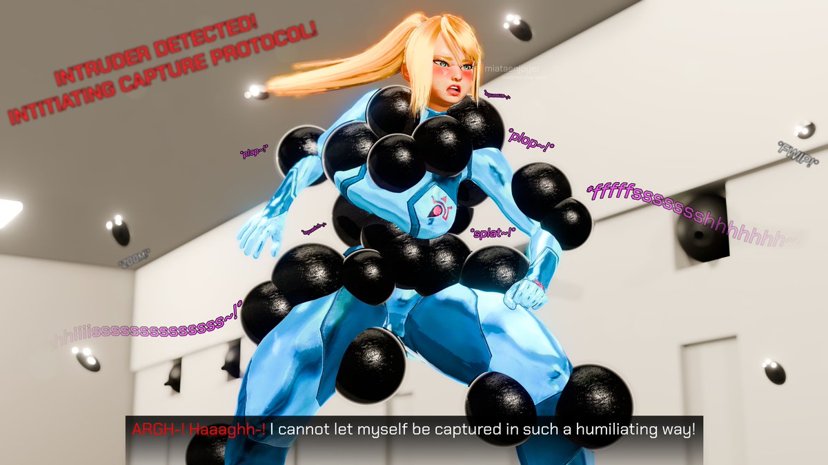 miataenjoyer's tweet photo. While exploring a mysterious base, Samus accidently set off the security system which quickly subdued her using sticky inflating blobs!

NSFW versions can be found on Discord~! Happy gooning or something
#Kronosunveiled https://t.co/cJGysgmFxf