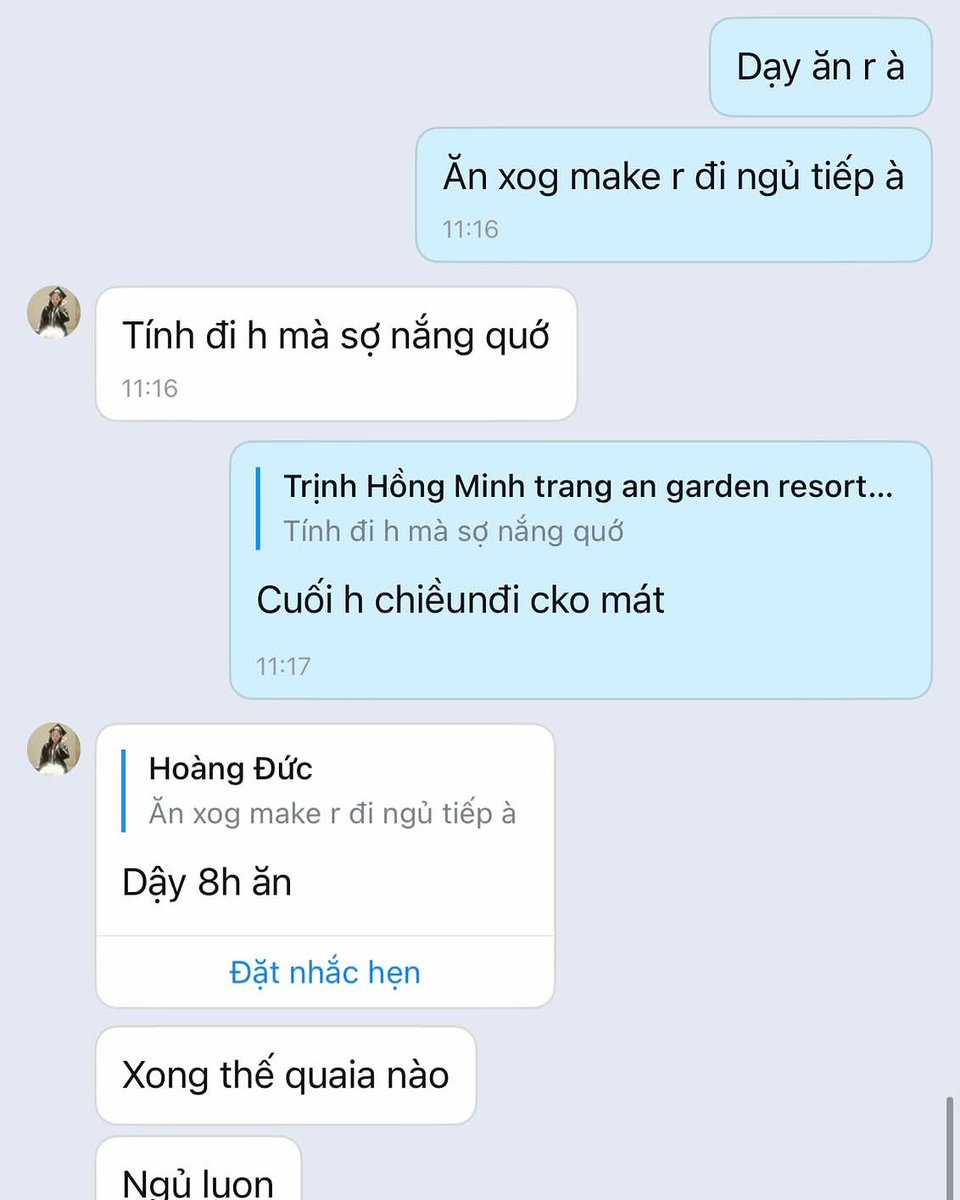 DevinarBenden4O's tweet photo. Đi chơi đúng nghĩa là ngủ đến 11-12h trưa, rồi thích làm gì thì làm. https://t.co/PDir2ygloQ