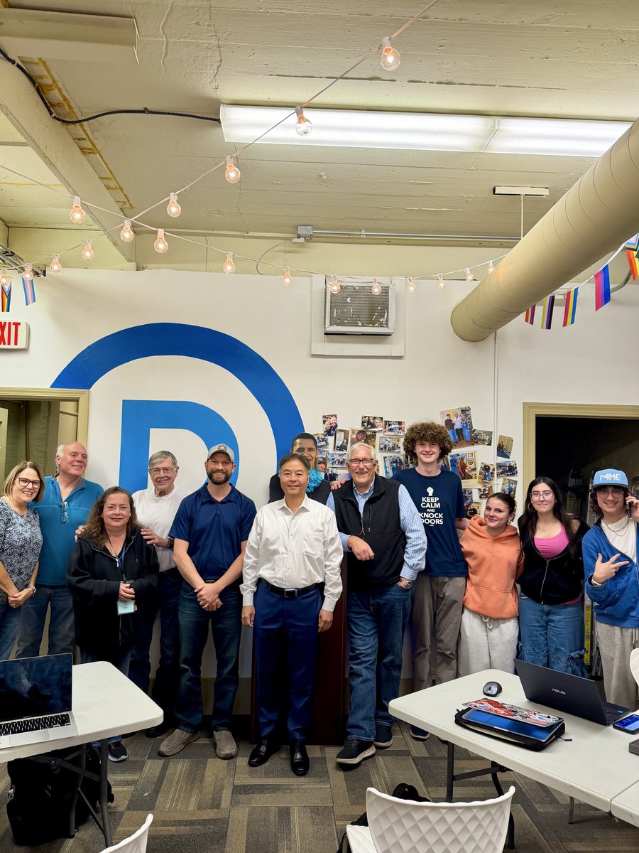 tedlieu's tweet photo. Honored to campaign with Red to Blue candidate Mitchell Berman in Racine, Wisconsin yesterday!

Mitchell served for over a decade as a registered nurse at the VA, is a devoted father, and is a Packers season ticket holder.

You can help Mitchell here: https://t.co/zOFmJky4cm https://t.co/txwdNYR70f