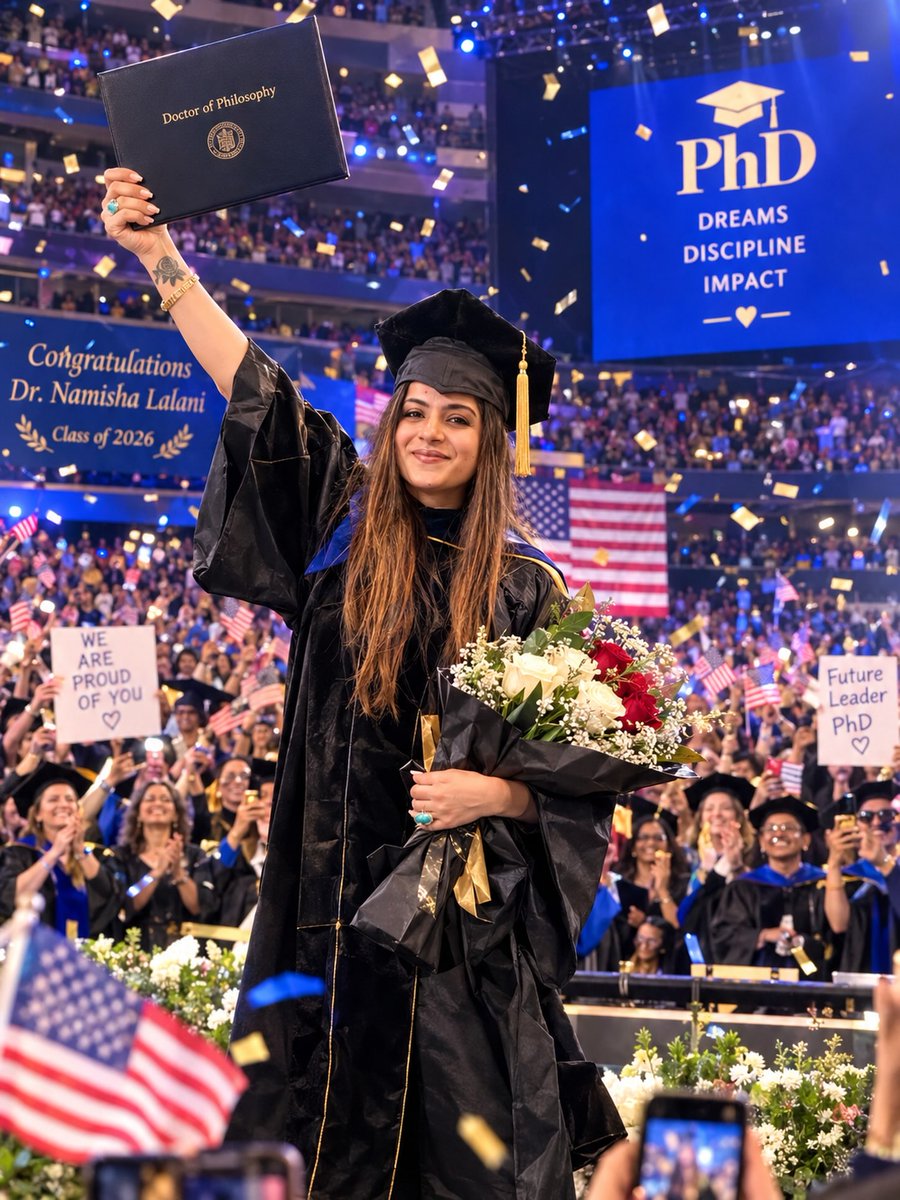 jeffallt7960's tweet photo. From dream to degree, every sacrifice, setback, and late night was worth it. Proud to say: PhD, Class of 2026. Dr. Namisha Lalani. https://t.co/IcI0ch0HVj