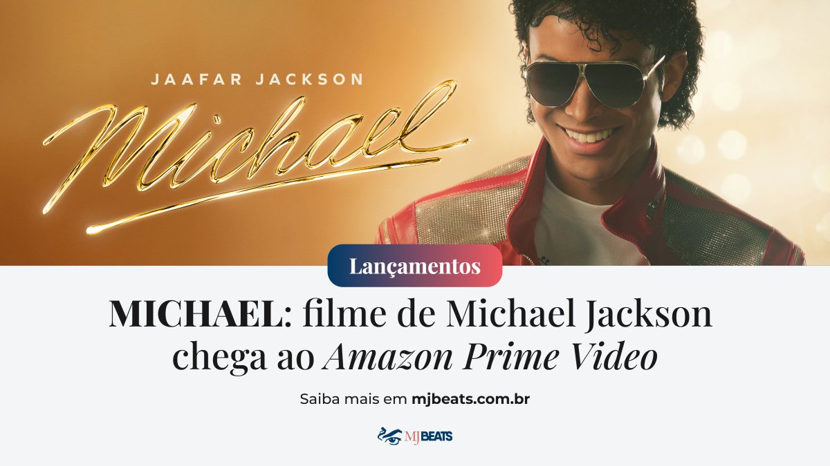 mjBeats's tweet photo. 👑🎬 Do cinema para a sua casa! MICHAEL estreia no Amazon Prime Video, dando ao público mais uma oportunidade de reviver a trajetória do Rei do Pop.

❤️ Com Jaafar Jackson no papel principal, a cinebiografia conquistou milhões de espectadores no Brasil, arrecadou cerca de R$ 169 milhões no país e ultrapassou US$ 1 bilhão em bilheteria mundial. Um resultado histórico que mostra a força da música e do legado de Michael Jackson.

✨ Agora, você pode rever cada momento, se emocionar novamente ou finalmente descobrir o que levou tantos fãs aos cinemas. Porque algumas histórias merecem ser vistas mais de uma vez!