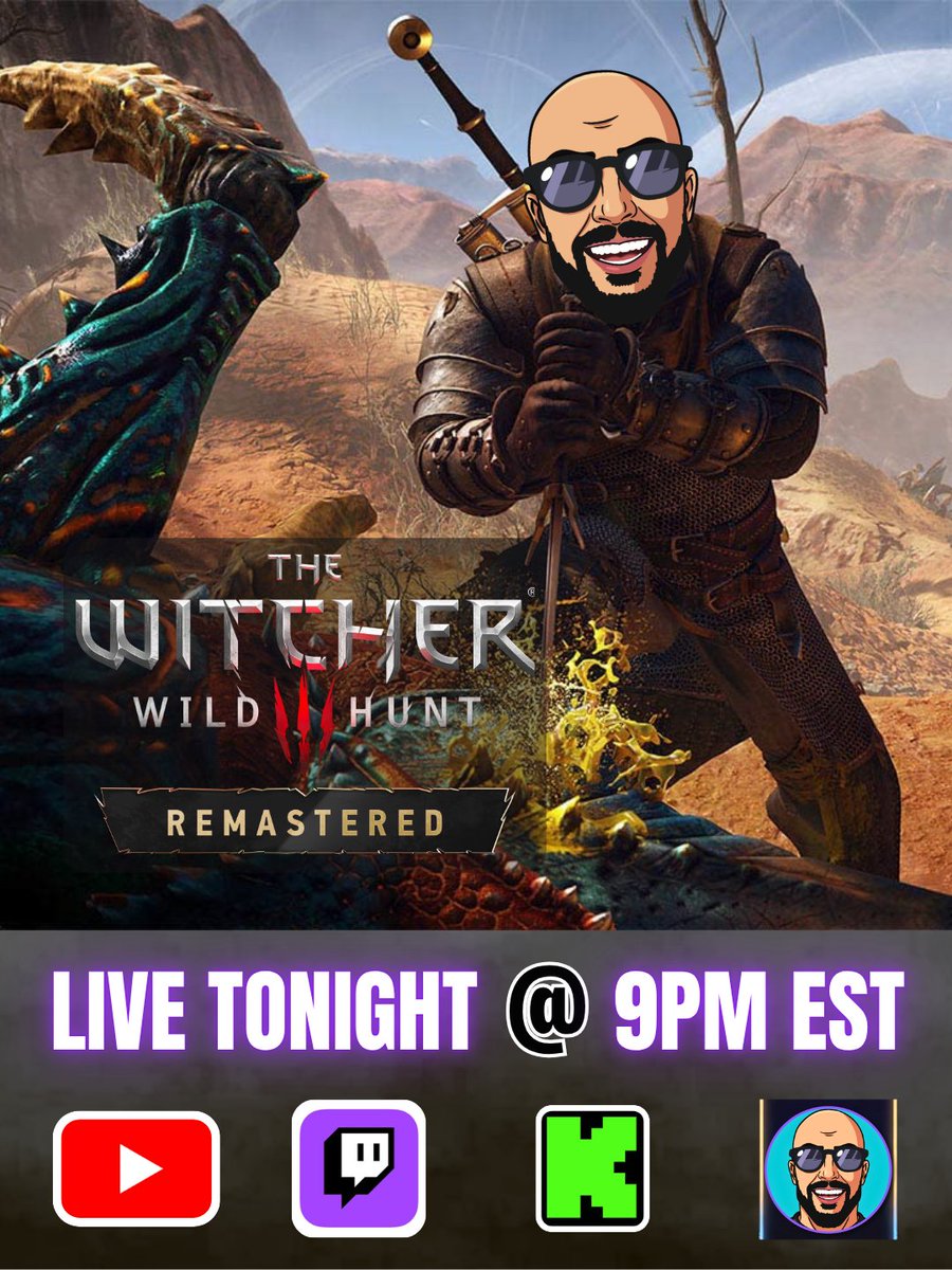 JayFirstPerson's tweet photo. Another day another stream! In for some more Witcher 3 Remastered tonight 🔥

Live @ 9PM EST on Twitch • YouTube • Kick

Tonight's Agenda: 
• Some cards? Gwent?! 
• Hunt some wild monsters 
• Ride Roach into the sunset
• Might check out some Cyberpunk 2.5

The Remaster has no right looking this good 👀 Come check it out!