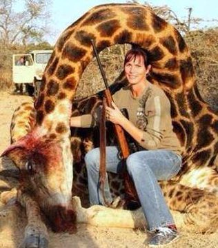 Elizabeth_Ruler's tweet photo. "Well done. You managed to shoot a stationery, 14 foot peaceful creature with a high velocity rifle. Very sporting." ~@RickyGervais.  #BanTrophyHunting NOW!! https://t.co/WwIBxD2JRT