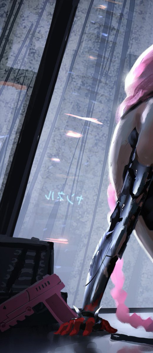 linoirart's tweet photo. Cyberpunk painting. 
I haven't watched it yet but I hope she survives!
#cyberpunk #edgerunners #taliayang https://t.co/YjKGwRs32H