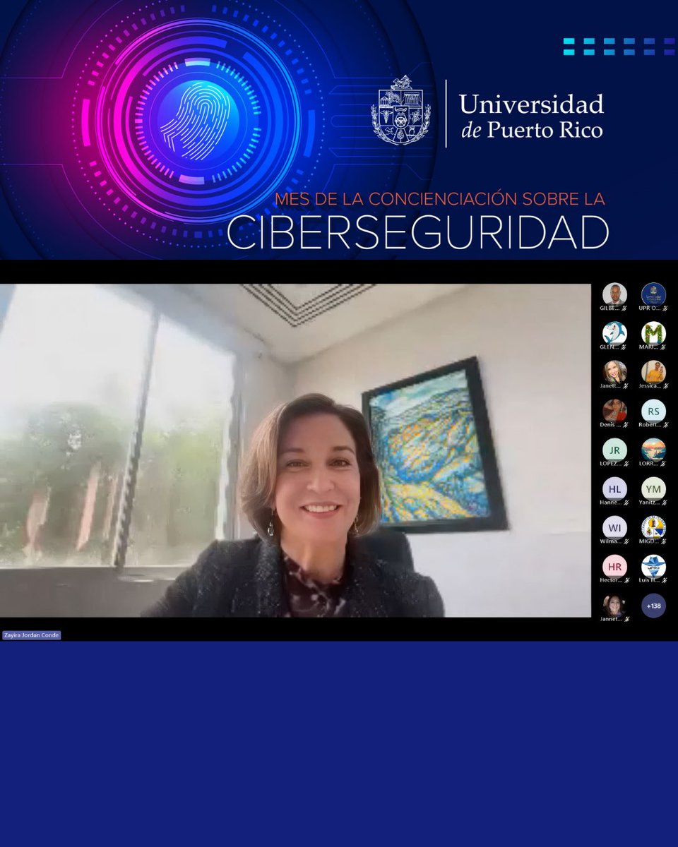 UPR_Oficial's tweet photo. 📲 Más de 160 personas participaron hoy en el webinar “La convergencia inevitable: IA, ciberseguridad y el futuro de la educación superior”. 

Agradecemos al ingeniero Roberto León Sánchez por la experiencia.

#SomosTuUniversidad https://t.co/i65AFLNng0