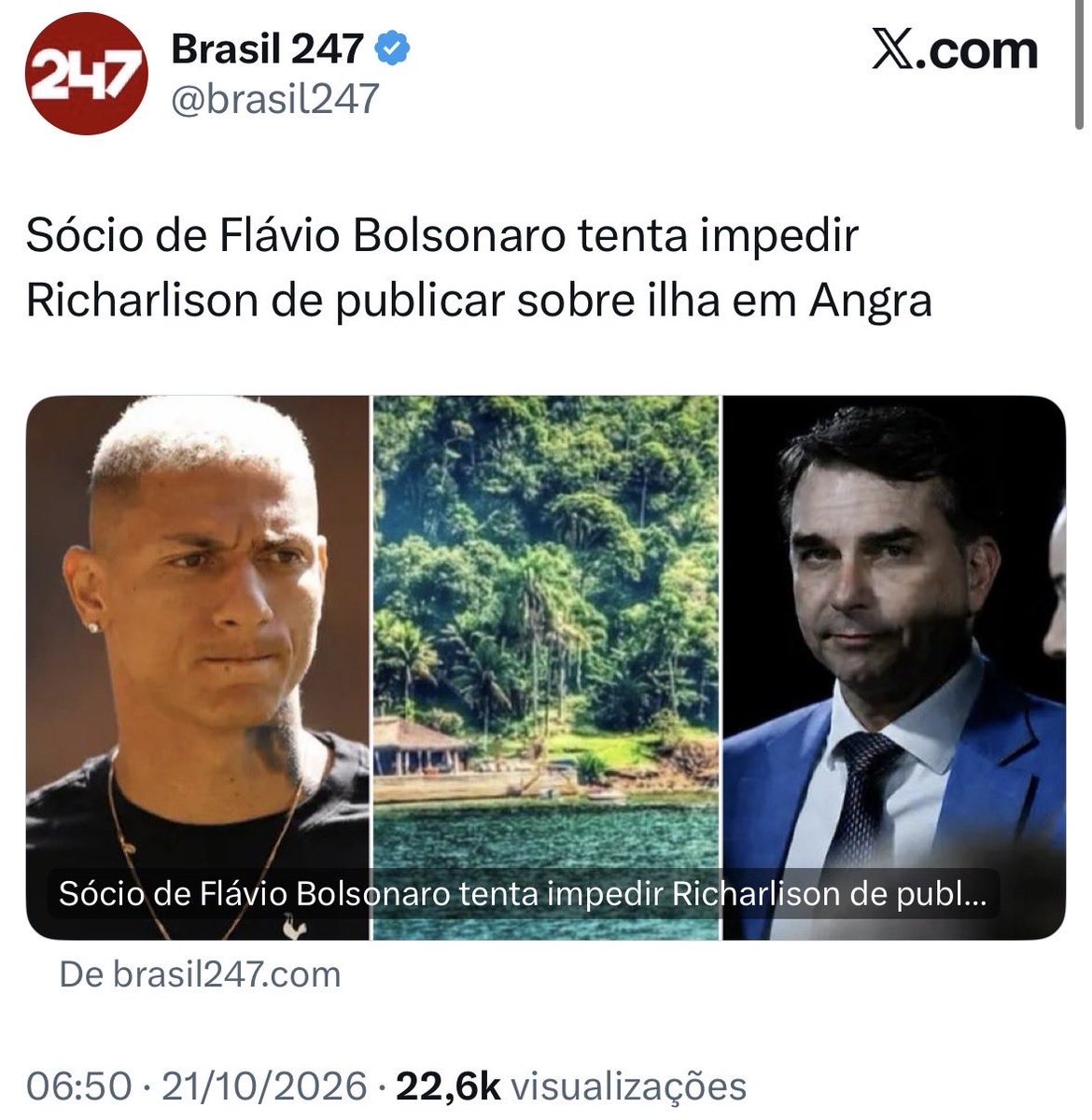BrScorpioAntifa's tweet photo. @CNNBrasil @jussarasoares #FlavioDevolveAIlhaDoBebe https://t.co/VvBRd9wEdz