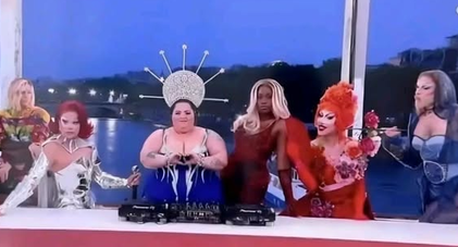 SaltyGoat17's tweet photo. Y'all remember when these people mocked Jesus Christ?

And France didn't say shit about it?

Y'all still wonder why France is being destroyed right now? https://t.co/0gJU9TLucI