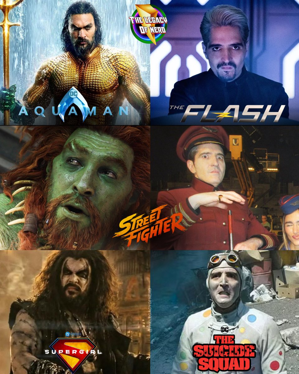 thelegacyofnerd's tweet photo. They Both Played 2 DC Characters And Are Now In Street Fighter

Jason Momoa & David Dastmalchian both have something in common in that they are both in the New Street Fighter movie and both have played 2 different characters in DC 

Jason Momoa:
Street Fighter (2026) Blanka
DCEU (2016-2023) Aquaman
Supergirl (2026) Lobo

David Dastmalchian:
Street Fighter (2026) M. Bison
The Flash (2017) Abra Kadabra
The Suicide Squad (2021) Polka-Dot Man