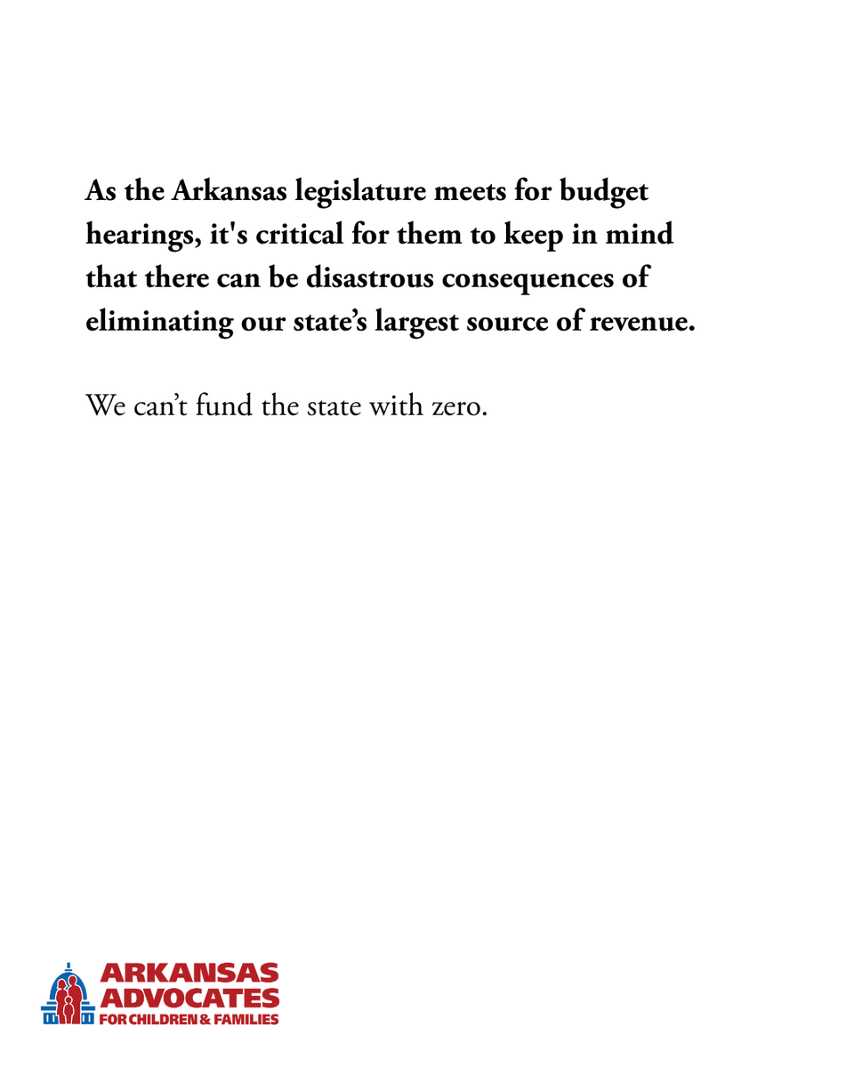 AACF's tweet photo. Ever wondered why we go on and on about the dangers of ongoing income tax cuts in Arkansas? Hopefully this will help. #zerogetsuszero #taxpolicy #arkansas #arleg https://t.co/AzHvD91CHq