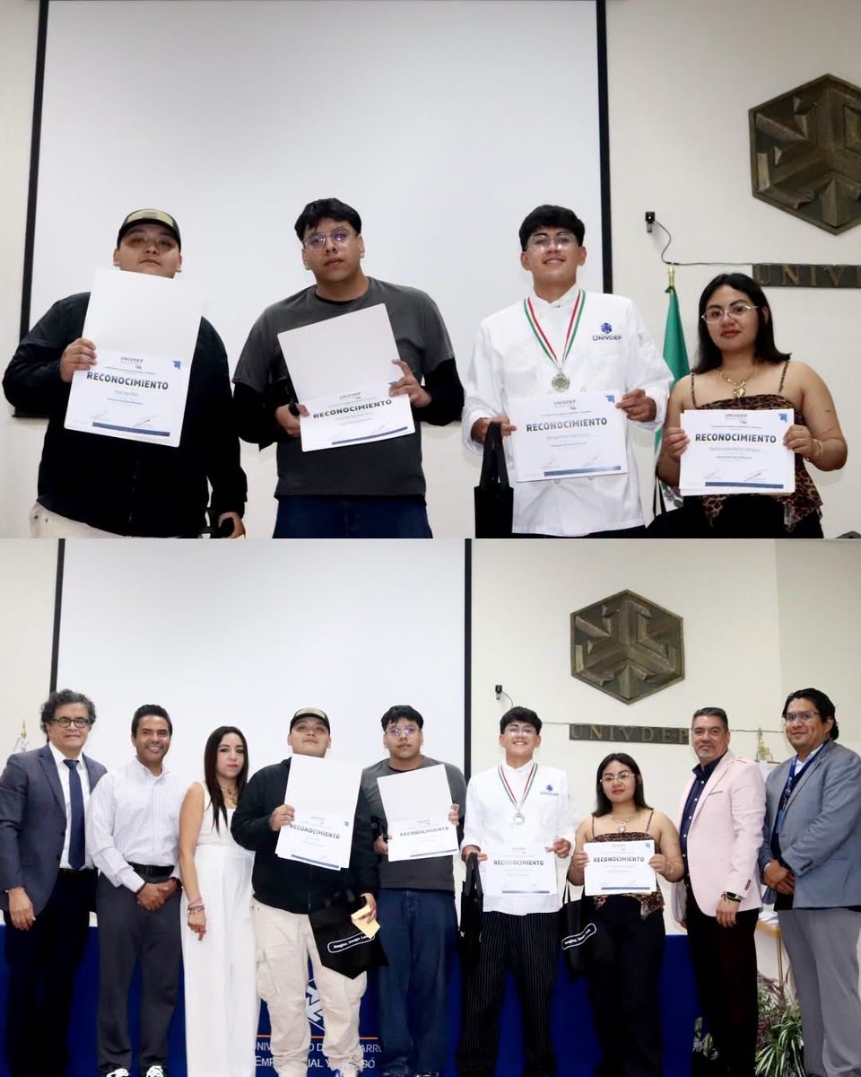 UNIVDEP's tweet photo. ¡Reconocemos el talento y la dedicación! ⭐️👩🏻‍🍳

Celebramos y reconocemos a nuestros chicos de Gastronomía que participaron en el Concurso de Cocina Mexicana en la Universidad Victoria, donde obtuvieron el segundo lugar entre cinco universidades participantes. 🇲🇽

#UNIVDEP #UBS https://t.co/Fs1R9tyfs4