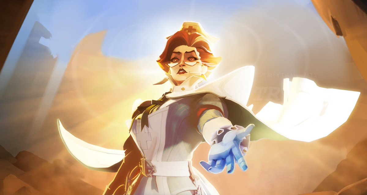 taffythas_art's tweet photo. The nurse is here collab #deadlock https://t.co/zjQUUaA57N