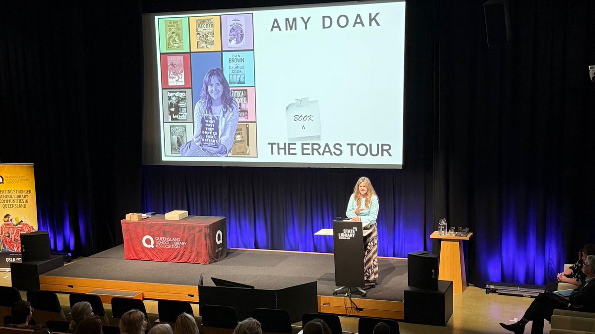 QldSLA's tweet photo. 📖 A wonderful start to #QSLAFutureLibraries2026! Amy Doak shares her reading and writing journey, celebrates diverse readers and honours her Teacher Librarian, Mrs Young. ❤️

"A book that brings you joy is the best book." 📚✨

https://t.co/IEyIk5Qpmo

#AmyDoak #LoveOzYA https://t.co/IAL3vCoa92