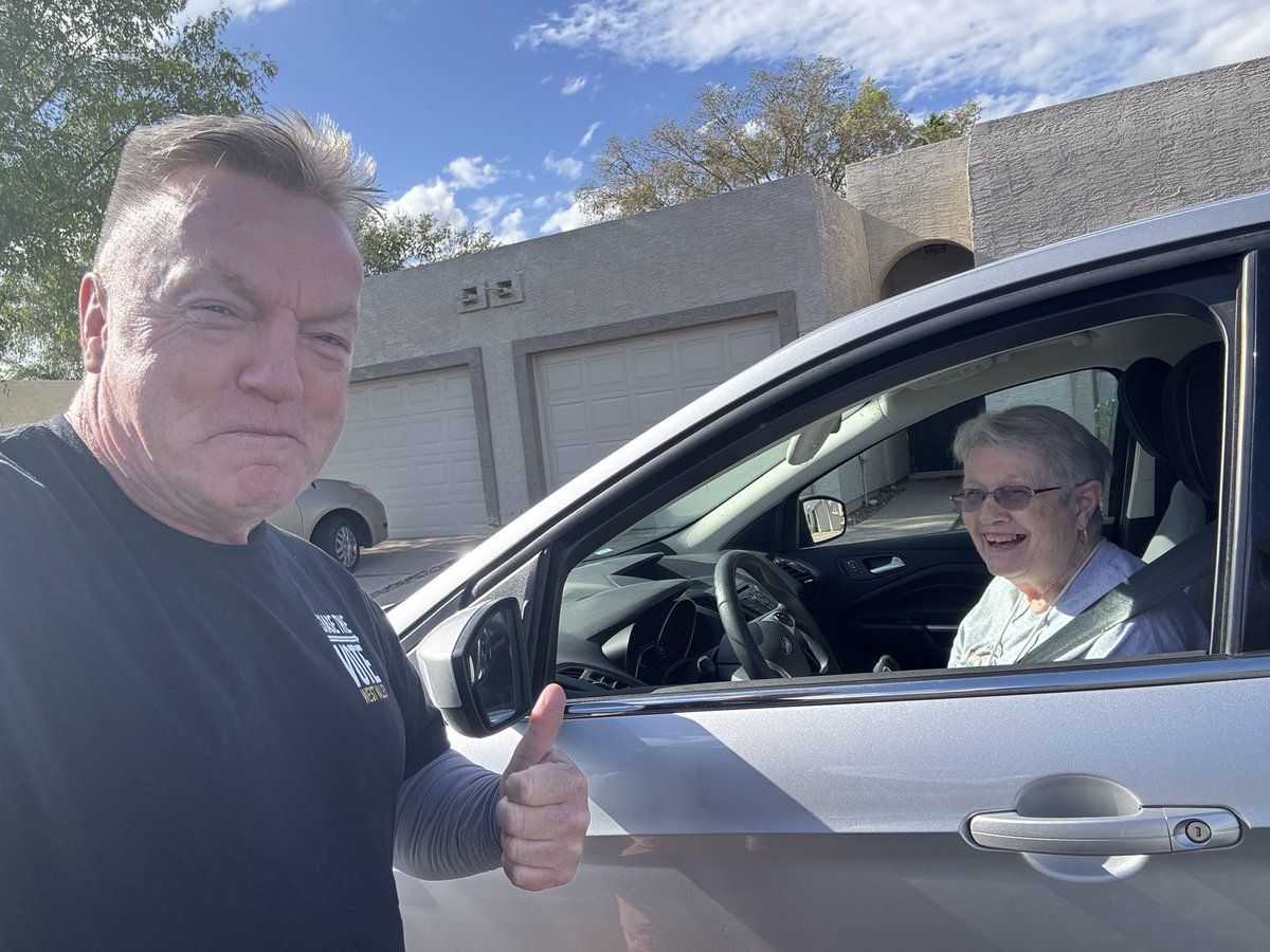SenAnthonyK's tweet photo. In field with Lake Pleasant Josh Warner

+6 confirmed Ballots in the Box!

Walked a guy to to the mailbox to cast his ballot after helping him fill it out!

Another family of disengaged voters (5 total) showed us their Republican ballots were counted !

50 houses

21 contacts 

Winning!!

@TPAction