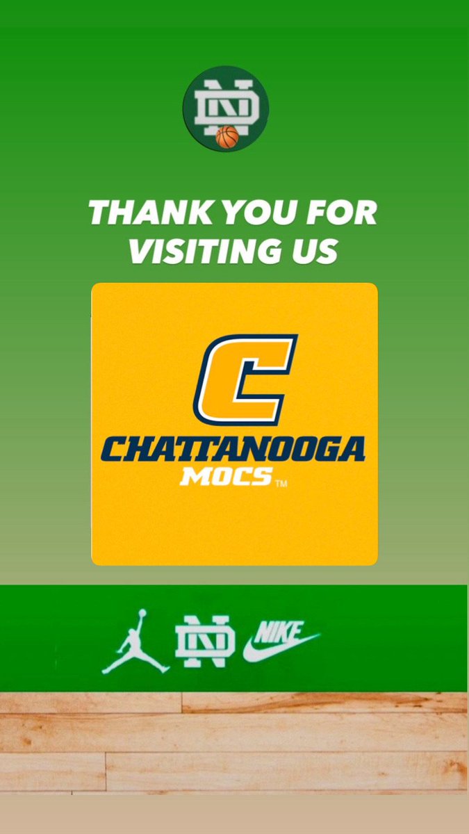 NDChattMensHoop's tweet photo. THANK YOU to Chattanooga for taking the time to visit our program and check on our student-athletes today!!
#NotreDameBasketball #RecruitND #NextLevel #IrishWay https://t.co/deVKEsXvrY