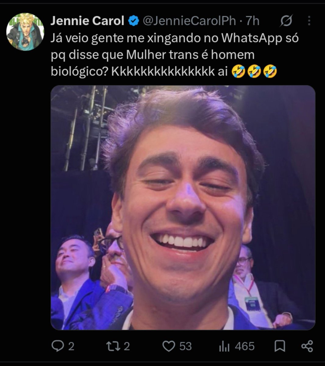 YEUUUN's tweet photo. @njzbrasil Ah logo você com esse discursinho barato filha? Faça me o favor https://t.co/NVvhJ9sG3l