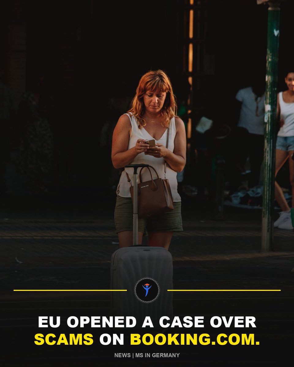 MSinGermanyHQ's tweet photo. The EU just opened a case against https://t.co/aWvjL4Asoc over scams. It will check fake listings, scam messages that use your booking details, and paid listings not clearly marked as ads. It's an investigation, not a verdict. #BookingCom #EU https://t.co/YxlW7r9CW7