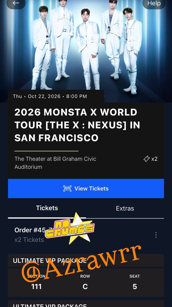 Azrawrr's tweet photo. WTS Two (2) MONSTA X Sec 111 Ultimate Package Tickets For Thu Oct 22 at 
Bill Graham Civic Auditorium—San Francisco,CA…💗💗
Contact me if you are interested……
I’m Able to provide All Proof and video proof .
#MONSTAXfanart @MONSTAX #Monstaxtickets https://t.co/z5aNAAusZe