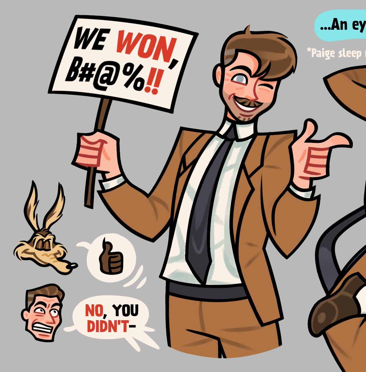 Hunter_lly's tweet photo. Keep going, Coyote vs Acme fandom, KEEP GOING 
#cravery #Briefcase https://t.co/8SqQ2INpWS
