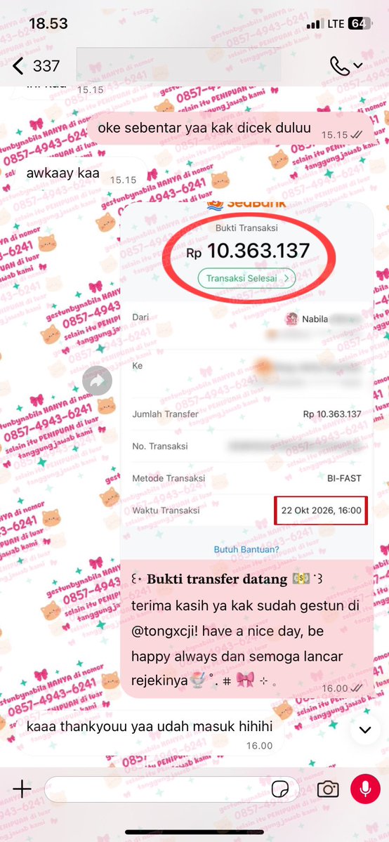 bearbiw's tweet photo. 🥛—— 𝗝𝗔𝗦𝗔 𝗚𝗘𝗦𝗧𝗨𝗡 𝗩𝗘𝗥𝗜𝗙𝗜𝗘𝗗 dari warga X

Open untuk paylater ; SPayLater Indodana Akulaku GopayLater Tiktok YUP Ovo CC Traveloka Tiketcom Kredipaw Atome BCA/LivinPaylater Blibli, dll🧸

Poin plusnya = admin super ramah pol😋
☎️Yuk WA di biow https://t.co/PW0Zt1A5z0