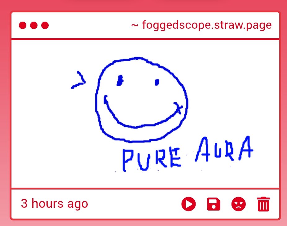 FoggedScope's tweet photo. `. Oh th. At me? Pure. Aura. ` https://t.co/pykZPhFd09