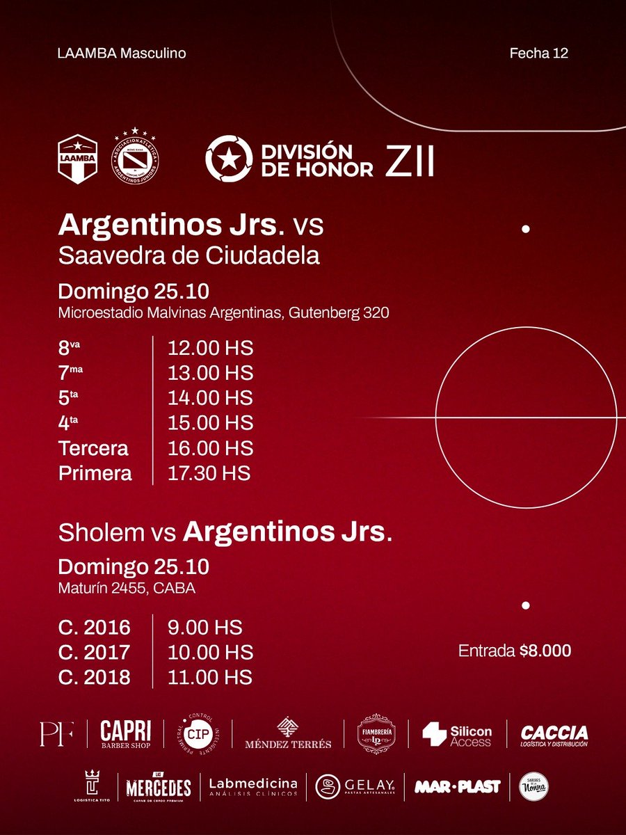 FutsalAAAJ's tweet photo. #AAAJ ⚽️ ¡Domingo de LAAMBA!

👉 Así será la programación del próximo domingo para la fecha 12 de los torneos Clausura División de Honor.

¡VAMOS LOS BICHOSSSSS! 🐞 https://t.co/05ZNFaavMW