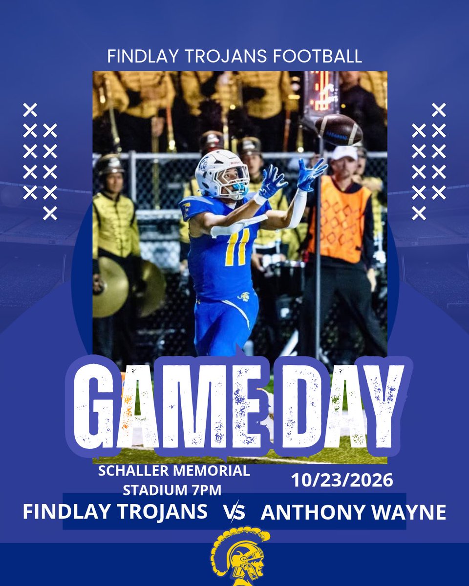 FootballFindlay's tweet photo. Week 10 Loading…ITS GAME DAY!!!
🏈💥🏈💥🏈💥🏈💥🏈💥🏈💥#TrojanTrue #ALLIN #OneDayBetter https://t.co/VBzTq45pfL