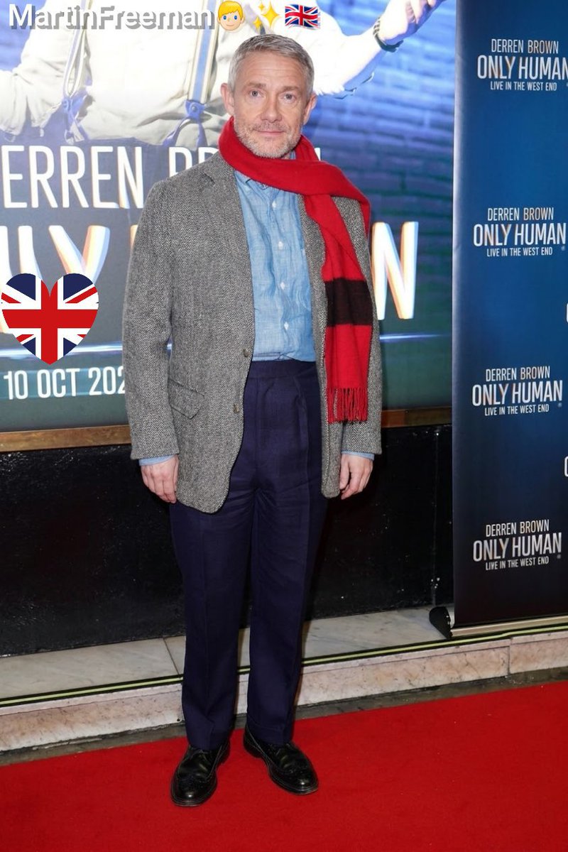 MCF_Blond's tweet photo. #MartinFreeman👱🏻‍♂️✨🇬🇧💖😍🥰 attending the Derren Brown: Only Human gala performance at the Apollo Theatre, central London. Picture date: Thursday October 22, 2026. (Photos via Getty Images) https://t.co/LVe7kj7q2j