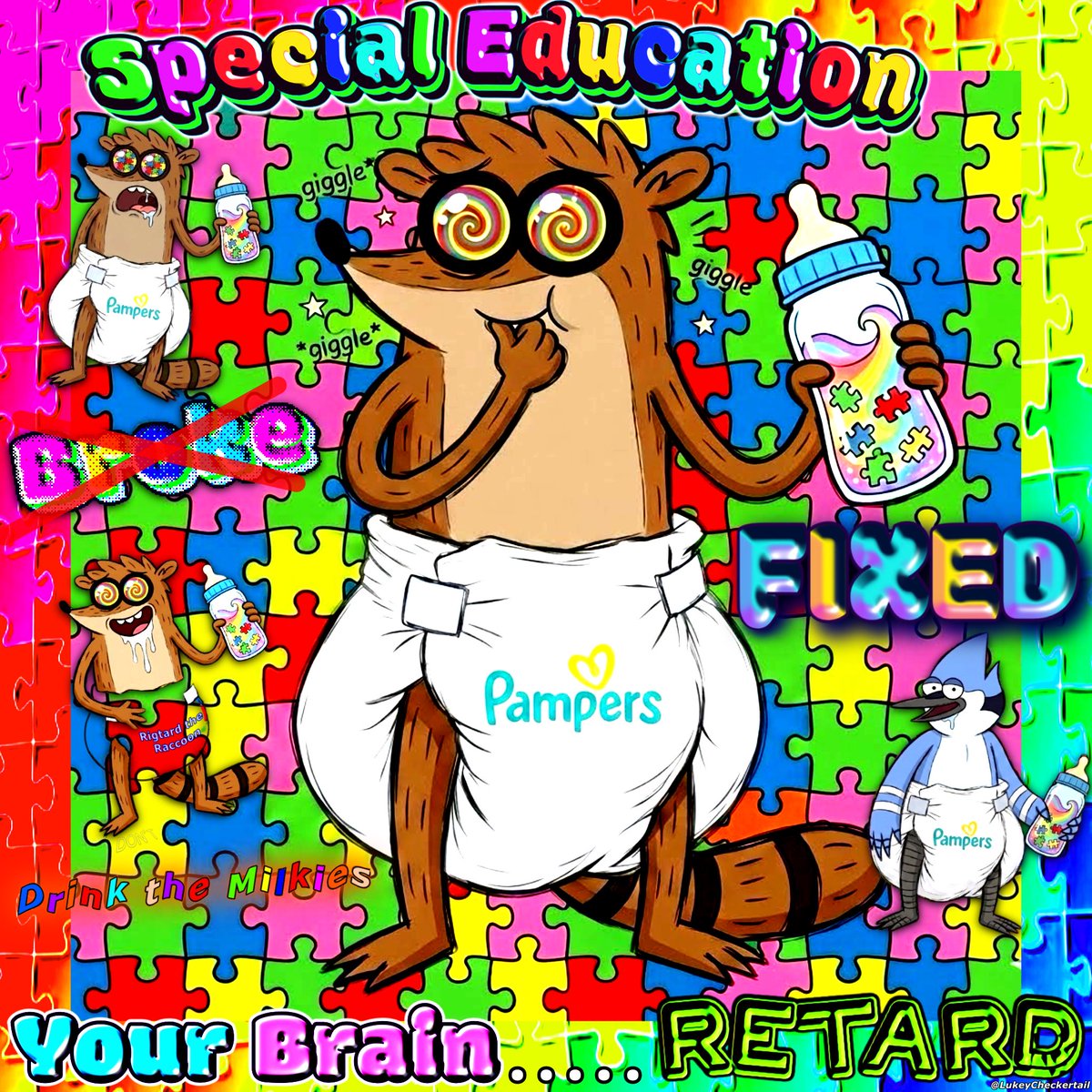 LukeCheckertail's tweet photo. Remember when Rigby had a great character arc and became more mature and responsible? Got a girlfriend, got his diploma, learned to take accountability?

Don’t worry! He’s much better now! Special Ed school fixed his brain and regressed him to how he’s supposed to be🧠🔀🧩🧩🧩 https://t.co/Jce52bDZd2