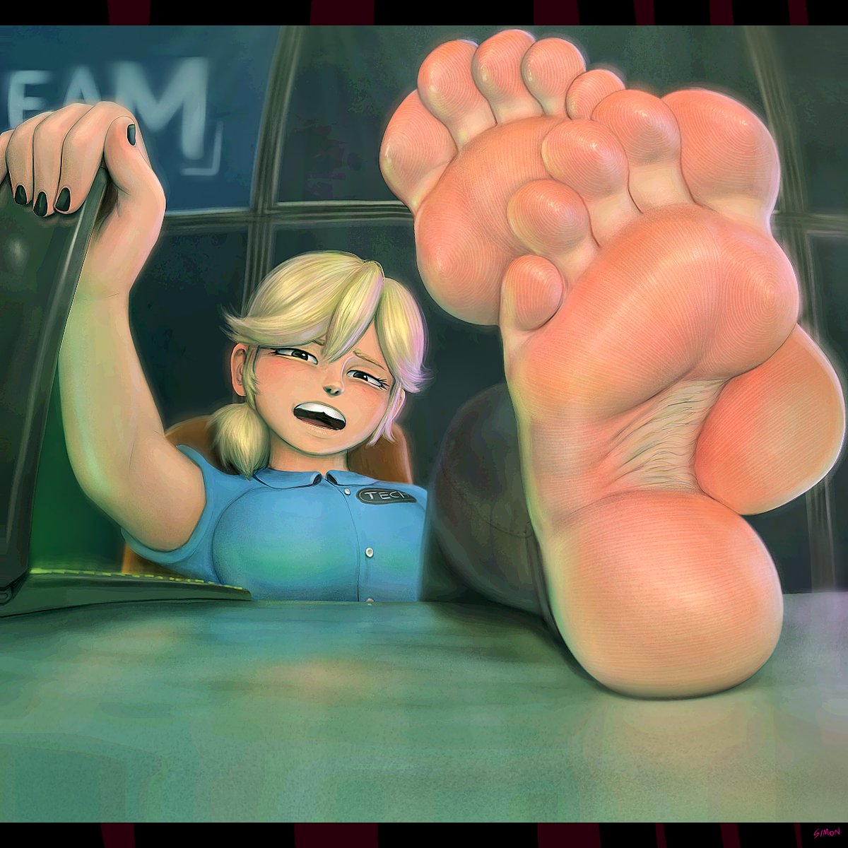 PurpleSatyr9x39's tweet photo. Well uh...

She caught us peeking https://t.co/W8j2qPSol3