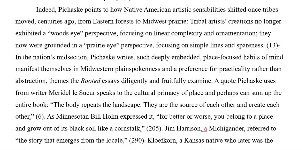 GeitnerSimmons's tweet photo. Here's an excerpt (immediately below) from the review essay I have in the new issue of Middle West Review @MiddleWestRev of David Pichaske's ROOTED: SEVEN MIDWEST WRITERS OF PLACE: a “woods eye” perspective compared to a “prairie eye” perspective

The profound influence of #Midwest rootedness: "the story that emerges from the locale" 

The excerpt is from Pichaske's impressively rich introduction

(@TimTrudell2, a Native American tangent of interest)