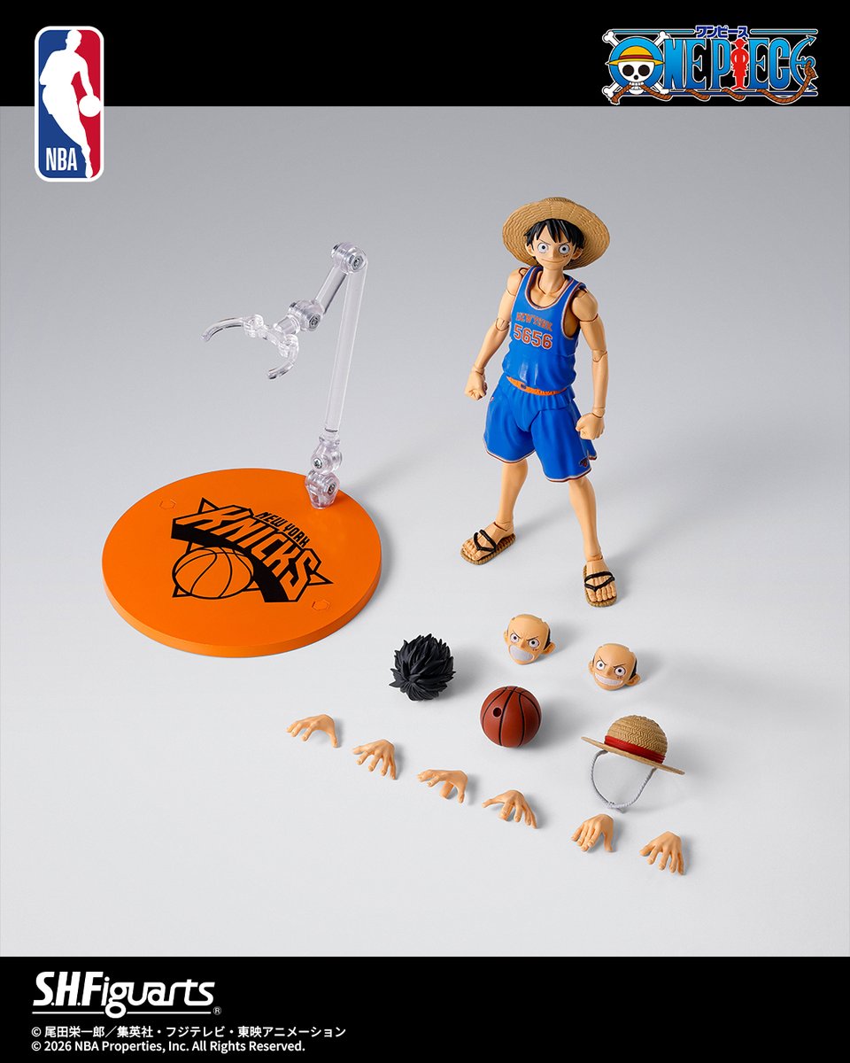 t_features's tweet photo. 【今週の新商品】

「S.H.Figuarts ONE PIECE×NBA モンキー・D・ルフィ -NEW YORK KNICKS ver.-」が
一般店頭にて10月24日(土)新発売！
📋商品詳細→ https://t.co/F2YOIqrpsF

バスケットボールのアクションを検証した可動機構により、様々なフォームを再現可能！
#t_shf #ワンピアーツ #ONEPIECE https://t.co/tQfPZfTUHe