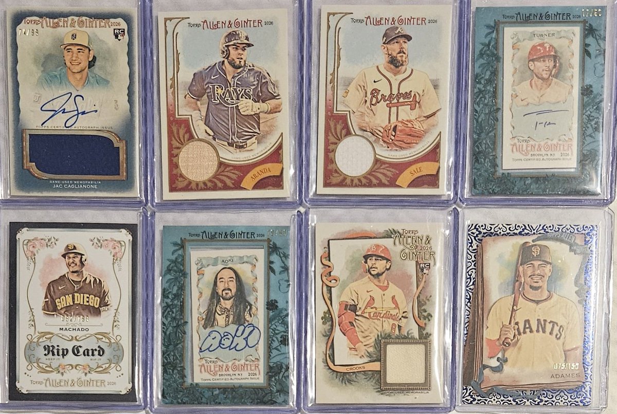 3bangerbreaks's tweet photo. #Hits from the 2026 #Topps #Allen & #Ginter #Baseball #PYT #Hobby #Box #Break
#TBBCrew #MLB #TBBReposts #TBBBreakCredit #TBBSwag #Free #Month #whodoyoucollect #tradingcards #thehobby https://t.co/o7wq4kXzMV