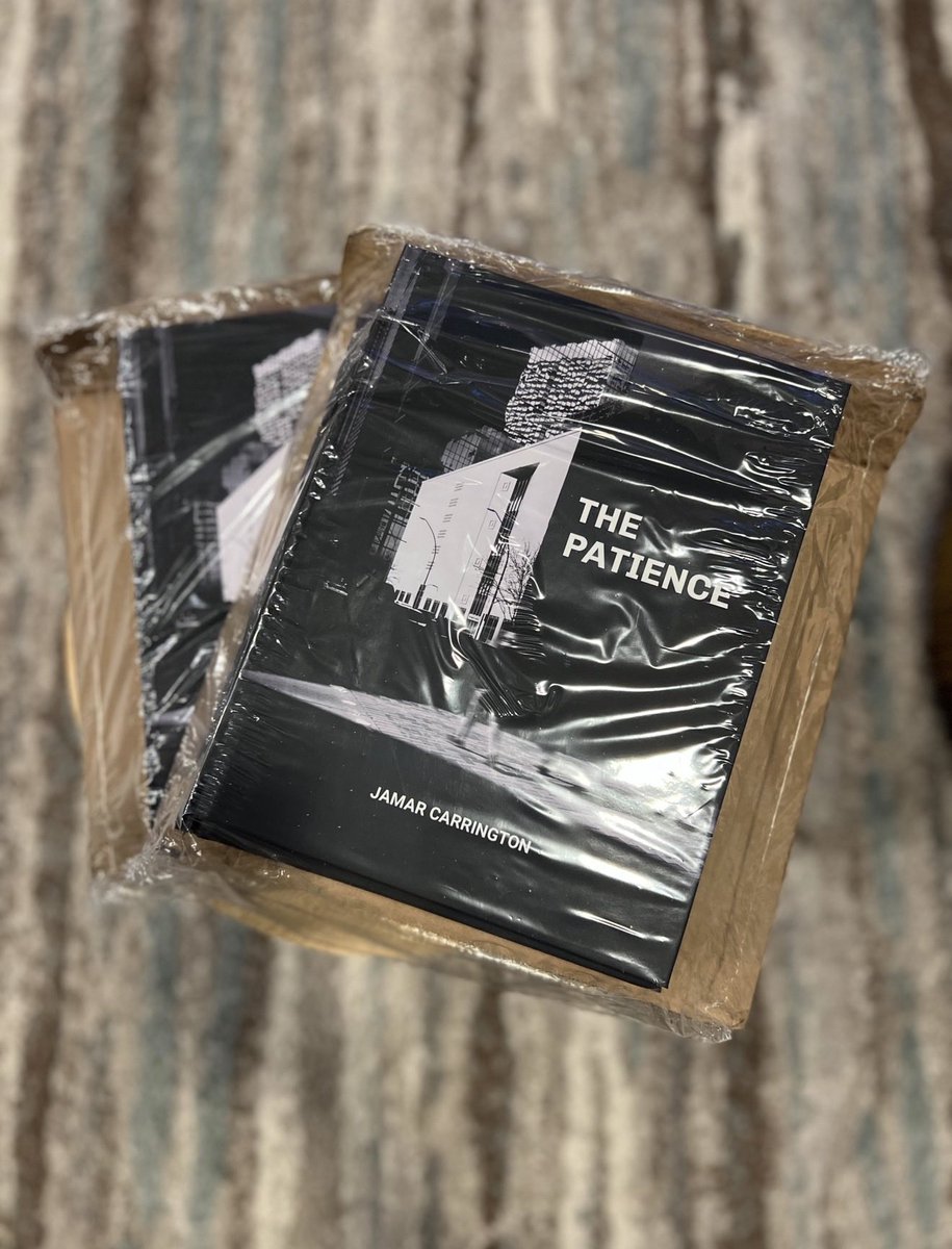 _Jcarrington_'s tweet photo. The shipment has landed!!!

If you would like a copy of my debut Photo Book “The Patience” DM me. They’re signed and ready to ship out tomorrow morning. https://t.co/BRJoMUpcrd