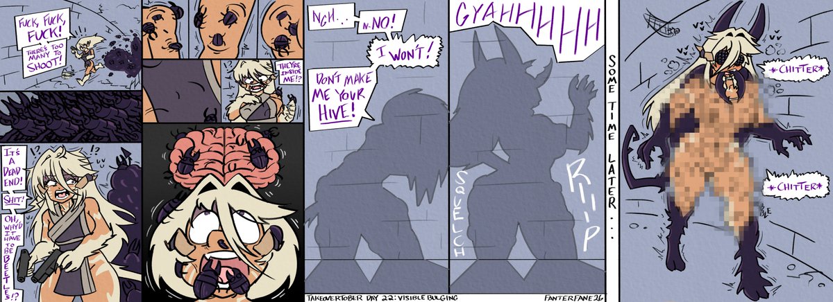 FaneNsfw's tweet photo. #Takeovertober day 22: Visible Bulging! For Aria Croix! Aria gets bugged out!

((Trigger warning: Bugs under skin)) https://t.co/0QGRLeHkgc