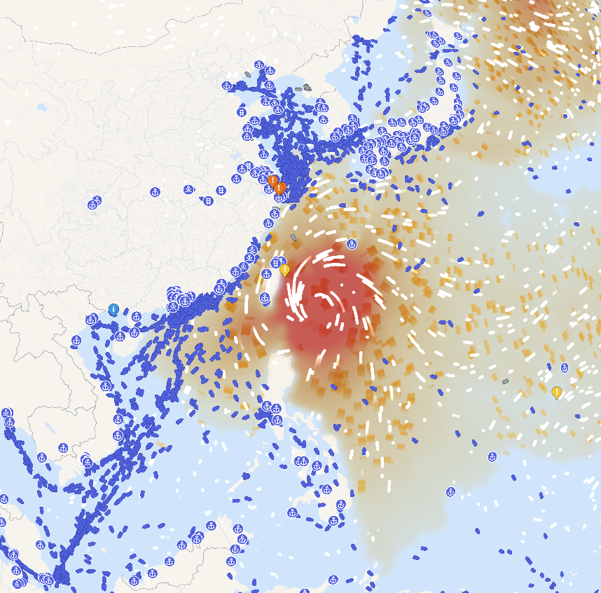typesfast's tweet photo. Another big typhoon heading for Shanghai today.  More shipment delays incoming. https://t.co/ncryqYgQe7