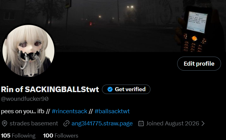 woundfucker90's tweet photo. 100 FOLLOWERS TYTY https://t.co/Xp2XkqgbHH