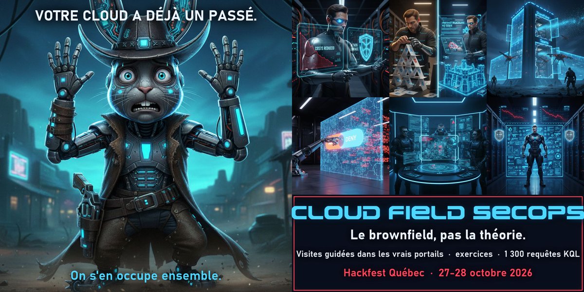 hackfest_ca's tweet photo. FORMATION HACKFEST: il reste 3 jours pour s'inscrire à CLOUD PRAGMATIQUE &amp; SECURITY OPS

Info &amp; Inscription:  https://t.co/zAzjT1tN0n
#Cybersecurity #hacking #cloud #SecurityOps #infosec https://t.co/ATgLUj5lZr