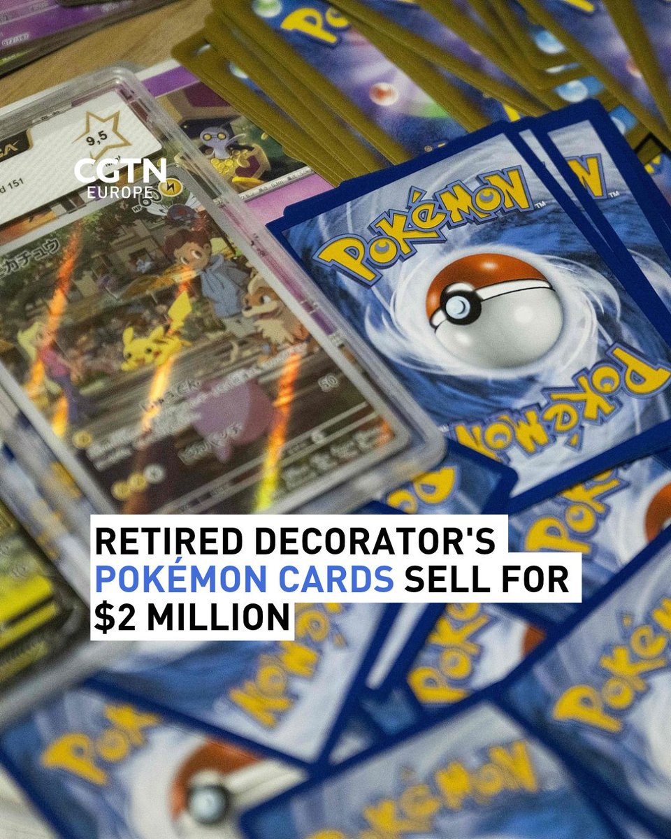 Taannenbaum's tweet photo. A man who spent his life working as a decorator has become a millionaire after selling what could be the UK's most valuable Pokémon card collection at auction.

Surrey auction house Ewbank sold the collection on Wednesday for £1.56m, in what they believe is the UK's most valuable trading cards auction ever, and possibly a European record.

The man, from Woking, Surrey, had housed his collection in his attic for 15 years after his son lost interest in the franchise. Unaware of the gold mine he was sitting on, the man said it was only when he read in his local newspaper about a single card fetching more than £6,000 that he realised the value of the hobby.

#Pokemon #Collector #auction