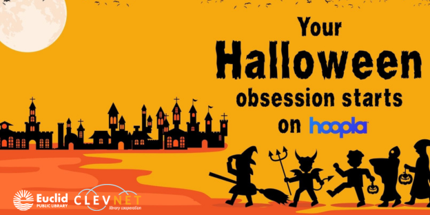 EuclidLibrary's tweet photo. Scaredy cat that still wants to enjoy Halloween vibes?
Horror fanatic that wants to be scared to the max?
No matter your Halloween vibe, Hoopla has something for you! Browse these Hoopla #Halloween collections and get into the spooky spirit. https://t.co/sEMEtF1TnS
#OurEuclid https://t.co/XKA6cnfabF