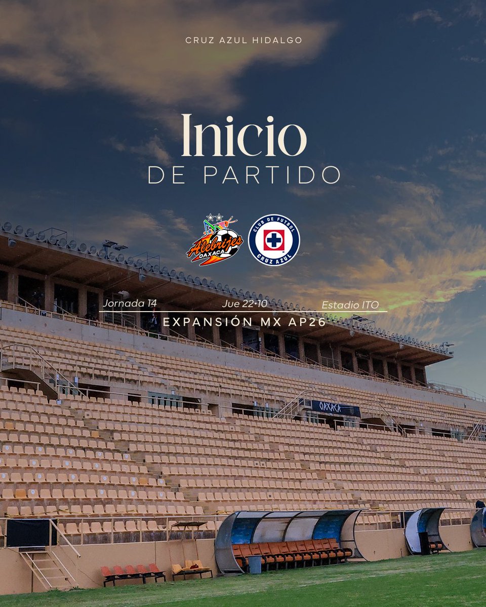 AzulBasicas's tweet photo. RUEDA LA PELOTA EN OAXACA.

LA MÁQUINA Y ALEBRIJES ABREN LA J14 DE LA LIGA DE EXPANSIÓN.

VAMOOOOOS, CRUZ AZUL HIDALGO 💙 https://t.co/vs8DtXHlFc