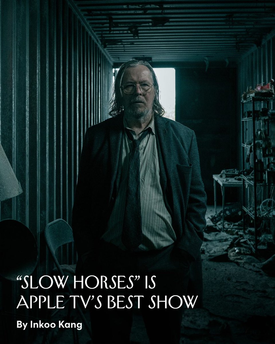 NewYorker's tweet photo. Since its première, in 2022, “Slow Horses”—Apple TV’s fast-paced espionage drama about a division of MI5 where the screwups and sluggards end up—has become “a treasure to those in the know, and a nonentity to outsiders,” Inkoo Kang writes. The show, starring Gary Oldman and Jack Lowden, boasts nearly two dozen Emmy nominations, and a few wins, but has never reached the breakout status of “Ted Lasso” or “Severance.” Read why Kang thinks the underrated program is the best on Apple TV:https://t.co/0g9C8qaxqz